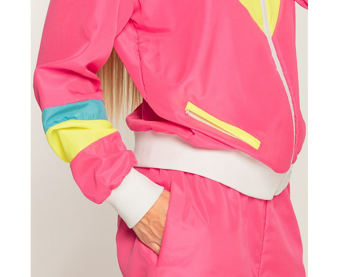 Women''s Neon Pink Retro Tracksuit, Size M